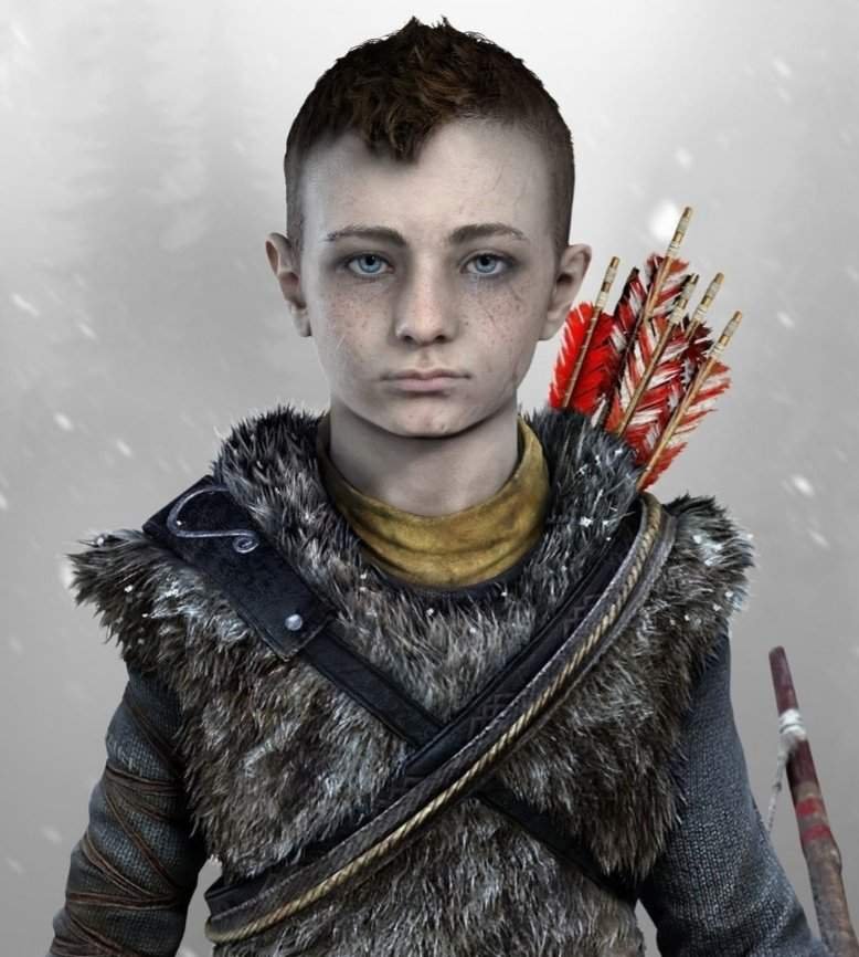 Atreus aiming his bow with determination